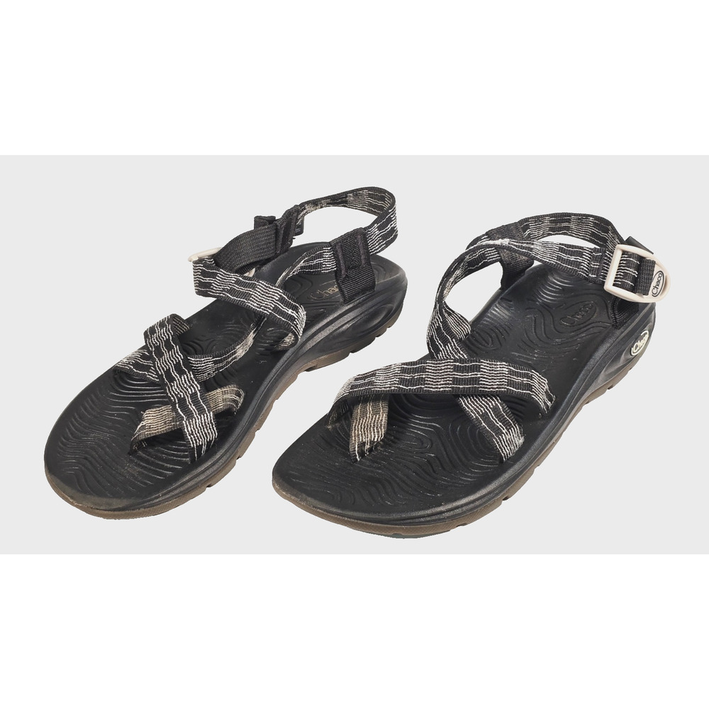 Chaco Women's ZVOLV X2 Strappy Black Sandals Dual Adjustable Size 10 JCH108026